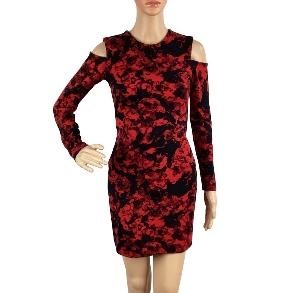 Parker Duffy Dress Size XS Red Poinsettia Garland